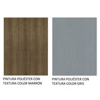 Cocina Compacta 180 cm 5 Puertas 1 Cajón Marrón/Gris Easy Madesa