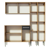 Combo de Cocina 169cm Marrón/Negro Emilly Voice Madesa 06