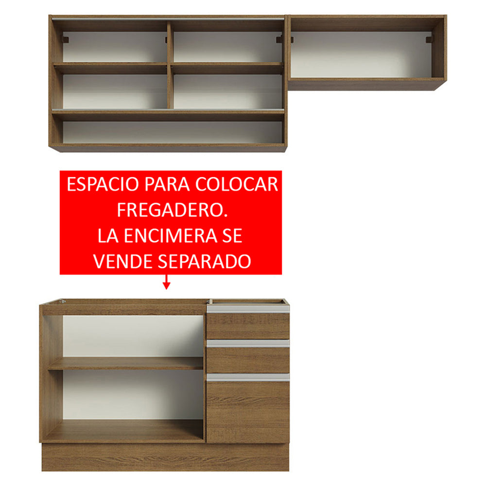 Combo de Cocina Madesa Glamy 200cm MM 08