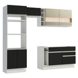Combo completo de Cocina Madesa Glamy 270cm Blanco/Negro/Crema 08