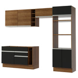 Combo completo de Cocina Madesa Glamy 290cm Marrón/Negro/Marrón 10