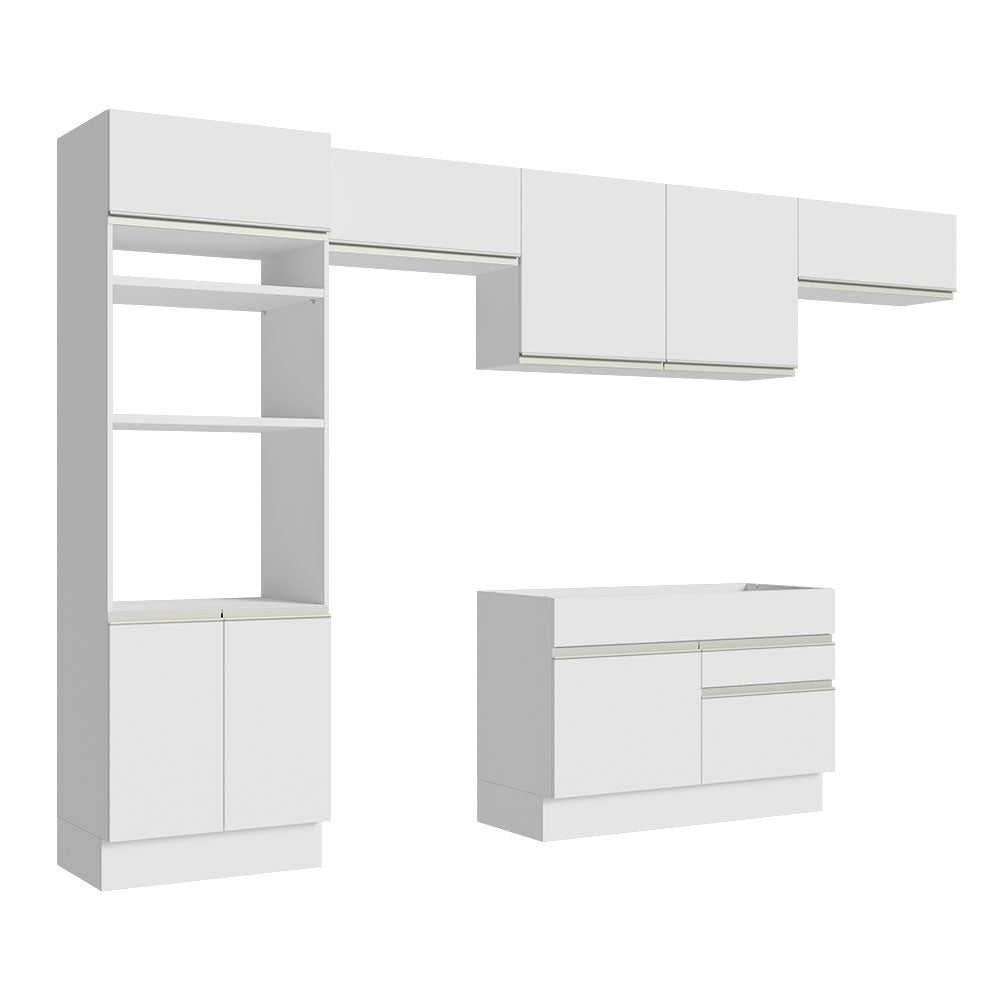 Combo completo de Cocina Madesa 350cm Glamy 01 - Blanco