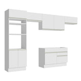 Combo completo de Cocina Madesa 350cm Glamy 01 - Blanco