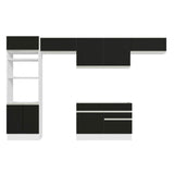 Combo completo de Cocina Madesa Glamy 350cm Marrón/Negro 01