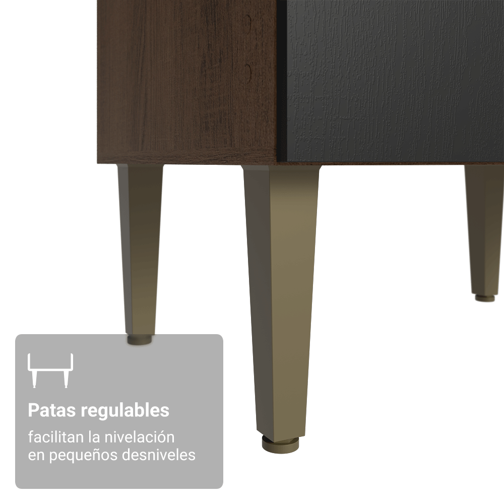 Combo completo de Cocina 165 cm Marrón/Negro Lille Madesa 01