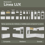 Combo de Cocina con Cristalero 190 cm Madesa Lux BB 02