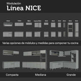 Cocina Compacta 120 cm Gris Nice Madesa 01