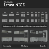 Combo Completo de Cocina Flotante 300 cm Gris Nice Madesa 06