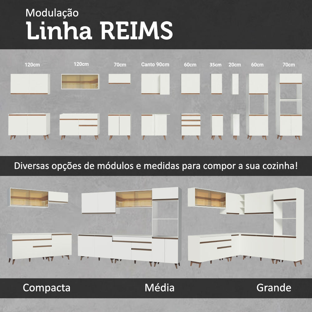 Combo completo de Cocina Madesa Reims 240cm BB