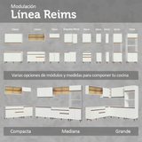 Kit com 3 Bajo Mesada Reims Madesa 2 Puertas 6 Cajones BB