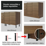 Combo Completo de Cocina 330 cm Marrón Stella Madesa 04