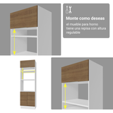 Combo completo de Cocina con Cristalero 340 cm Madesa Stella BM 01