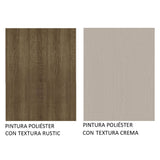 Kit con 2 Gabinetes Bajos y 2 Gabinetes superiores 200cm Marrón/Crema Agata