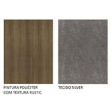 Juego de Comedor Manu con 2 Sillas Marron/Gris