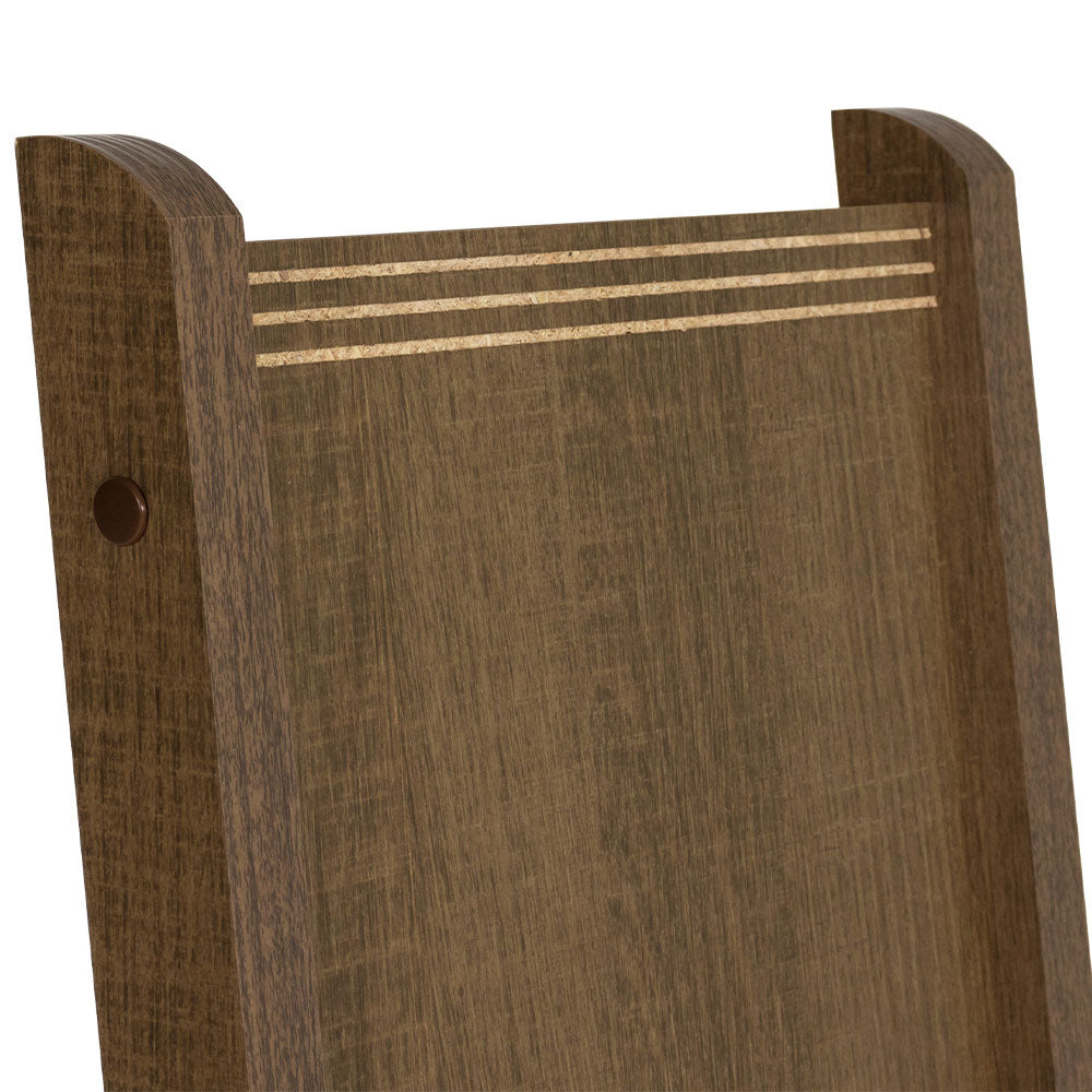 Juego de Comedor Madesa Débora con 4 Sillas - Tapa Redonda de Cristal Marrón/Negro