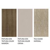 Juego de Comedor Madesa Ashley Sillas 4 Mesas Tapa de Madera - Marrón/Crema/Imperial