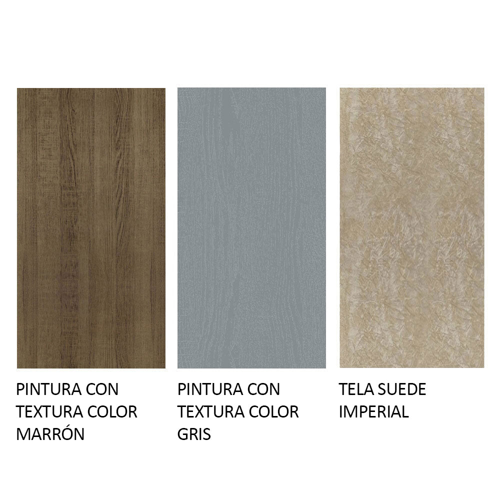 Juego de Comedor Mesa con Tapa de Madera 4 Sillas Marrón/Gris/Imperial Keila Madesa