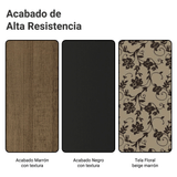 Juego de Comedor Mesa Tapa de Madera 4 Sillas Marrón/Negro/Beige Marrón Samara Madesa