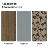 Juego de Comedor Mesa Tapa de Madera 4 Sillas Marrón/Gris/Beige Marrón Samara Madesa