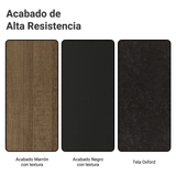 Juego de Comedor Mesada de Vidrio 4 Sillas Capri Marrón/Negro/Oxford