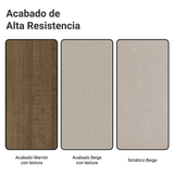 Juego de Comedor Mesa con Tapa de Madera 4 Sillas Marrón/Crema/Sintético Beige Madesa