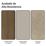 Juego de Comedor Mesa Tapa de Madera 6 Sillas Marrón/Crema/Imperial Fabiana Madesa
