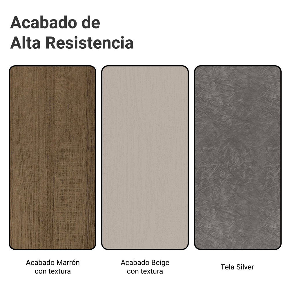 Juego de Comedor Mesa Tapa de Madera 6 Sillas Marrón/Crema/Silver Cheryl Madesa
