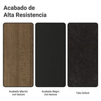 Juego de Comedor Alexis Mesa Rectangular Tapa de Vidrio con 6 Sillas Oxford 07 Marrón/Negro Madesa