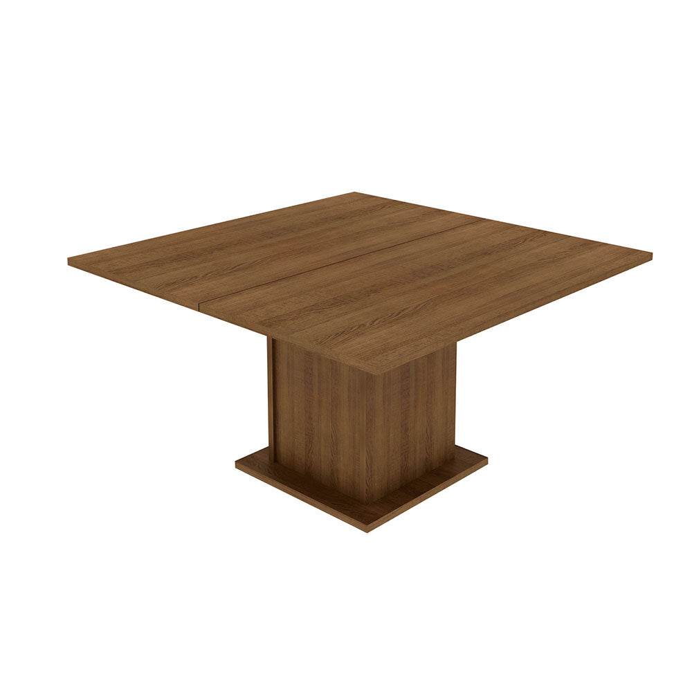 Juego de Comedor Mesa Tapa de Madera 8 Sillas Marrón/Crema/Beige Marisa Madesa