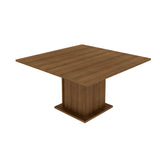 Juego de Comedor Mesa Tapa de Madera 8 Sillas Marrón/Crema/Beige Marisa Madesa