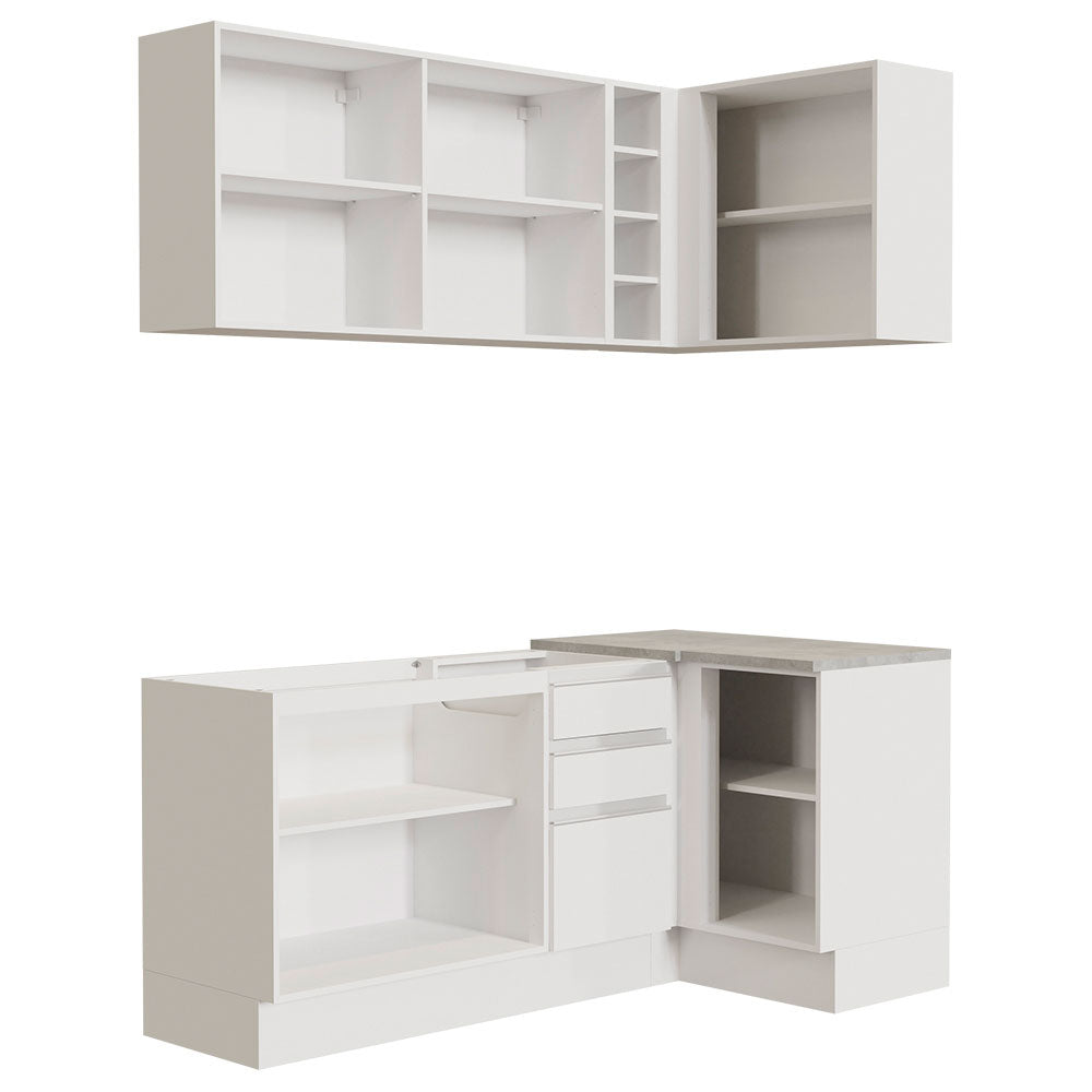 Combo completo de Cocina Esquinera 269cm Glamy Madesa 01