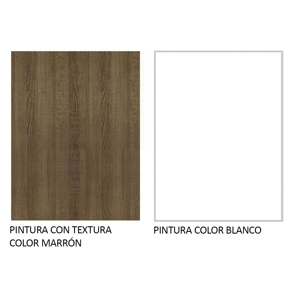 Combo completo de Cocina Esquinera 269 cm 6 Puertas 3 Cajones Sin Mesada Marrón/Blanco Glamy Madesa