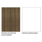 Combo completo de Cocina Esquinera 269 cm 6 Puertas 3 Cajones Sin Mesada Marrón/Blanco Glamy Madesa
