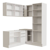 Combo completo de Cocina Esquinera Madesa Glamy 329cm 01 Blanco