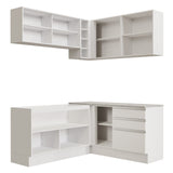 Combo completo de Cocina Esquinera 329cm Glamy Madesa 02 Blanco