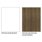 Combo completo de Cocina Esquinera 349 cm 7 Puertas 3 Cajones Sin Mesada Blanco/Marrón Glamy Madesa