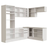 Combo completo de Cocina Esquinera 419cm Glamy Madesa 01 - Blanco