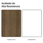 Bajo Mesada 80 x 60 cm 2 Puertas (Sin Mesada) Marrón/Blanco Aterciopelado Lux Madesa