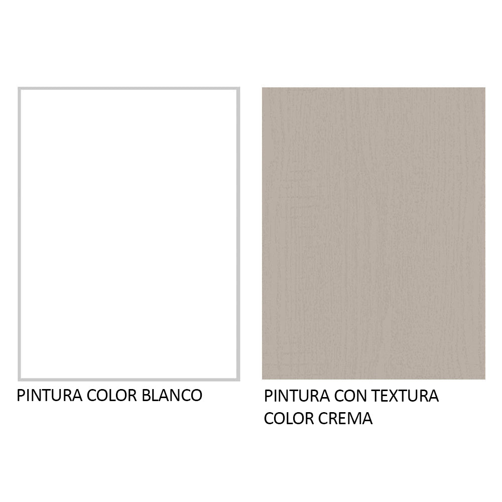 Combo completo de Cocina 270 cm 8 Puertas 3 Cajones Sin Mesada Blanco/Crema Agata Madesa 07