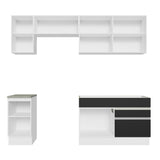 Combo completo de Cocina Madesa Glamy 240cm Blanco/Negro 07