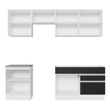 Combo completo de Cocina Madesa Glamy 240cm Blanco/Negro 08