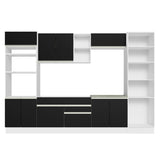 Combo completo de Cocina Madesa Glamy 330cm Blanco/Negro 03