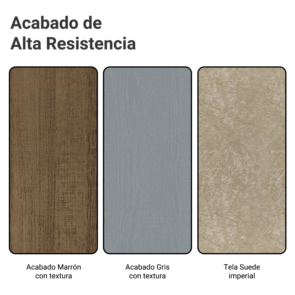 Juego de Comedor 4 Sillas Marrón/Gris Ashley Madesa