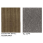 Juego de Comedor 8 Sillas Marrón/Silver Leila Madesa