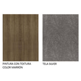Juego de Comedor con Mesa de Madera y 8 Sillas Marrón/Silver Leila Madesa