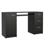 Escritorio Para PC Madesa Alaska 3 Cajones 1 Puerta - Negro