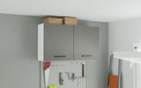 Gabinete Superior Multiuso Garaje 120cm Blanco/Gris Agata