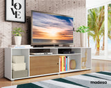 Rack para TV hasta 65 Pulgadas Madesa Cancun Blanco/Marrón