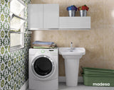 Kit Lavadero Madesa Acordes 100% MDF con 2 Alacenas Blanco Brillante