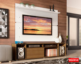 Rack Madesa Cancun con Panel para TV hasta 65 Pulgadas Marrón/Blanco